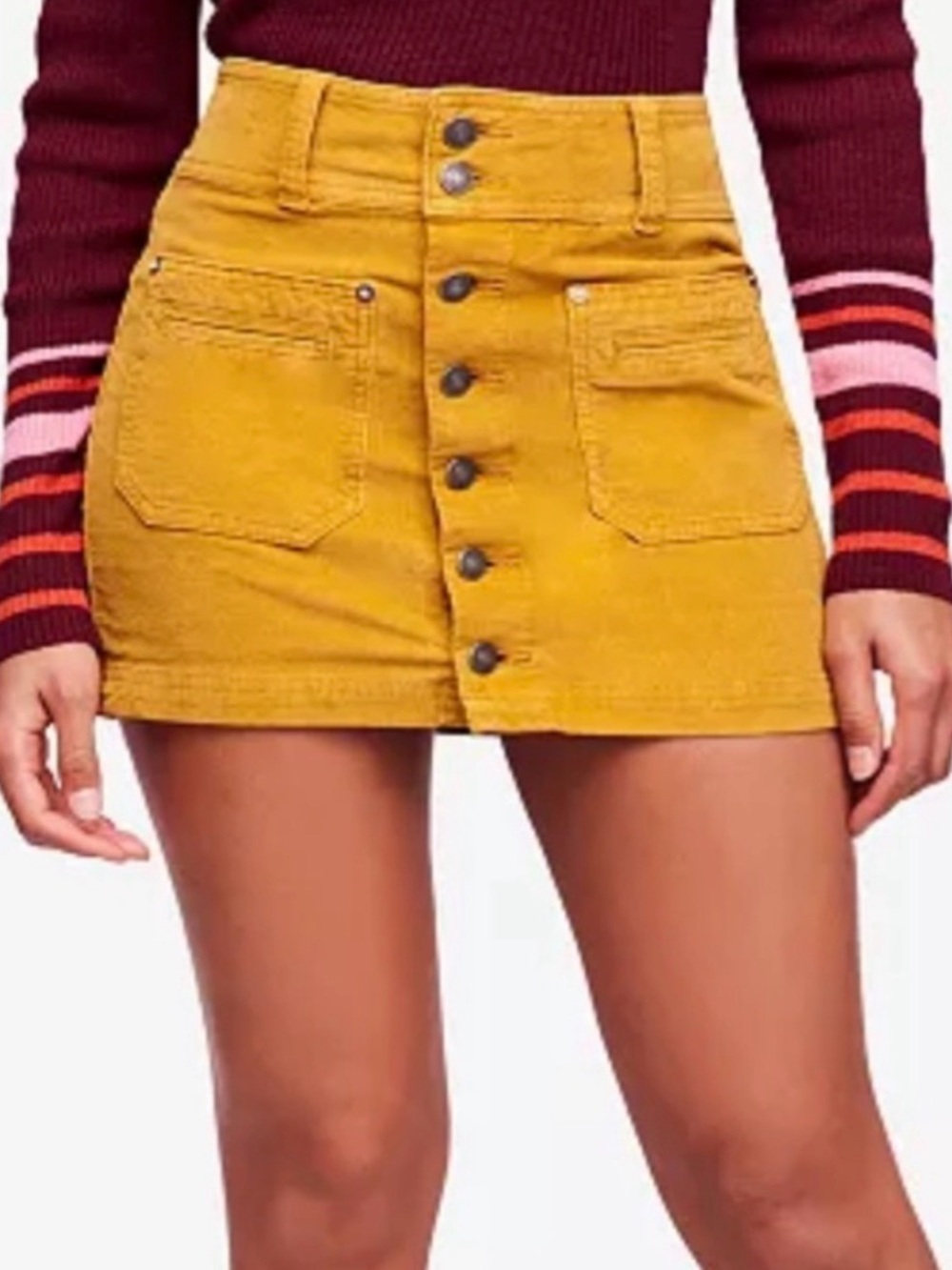 Free people corduroy mini skirt